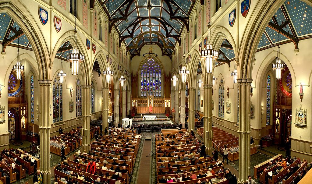 Ornate church interior used on the Saint Columba Parish demo
